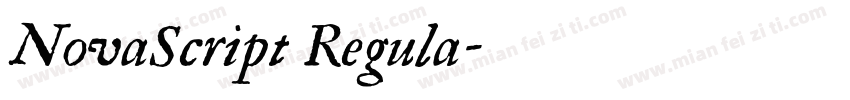 NovaScript Regula字体转换